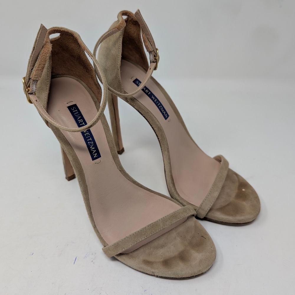 Stuart Weitzman Suede High Heels Stiletto Pump Tan Women's sz 6